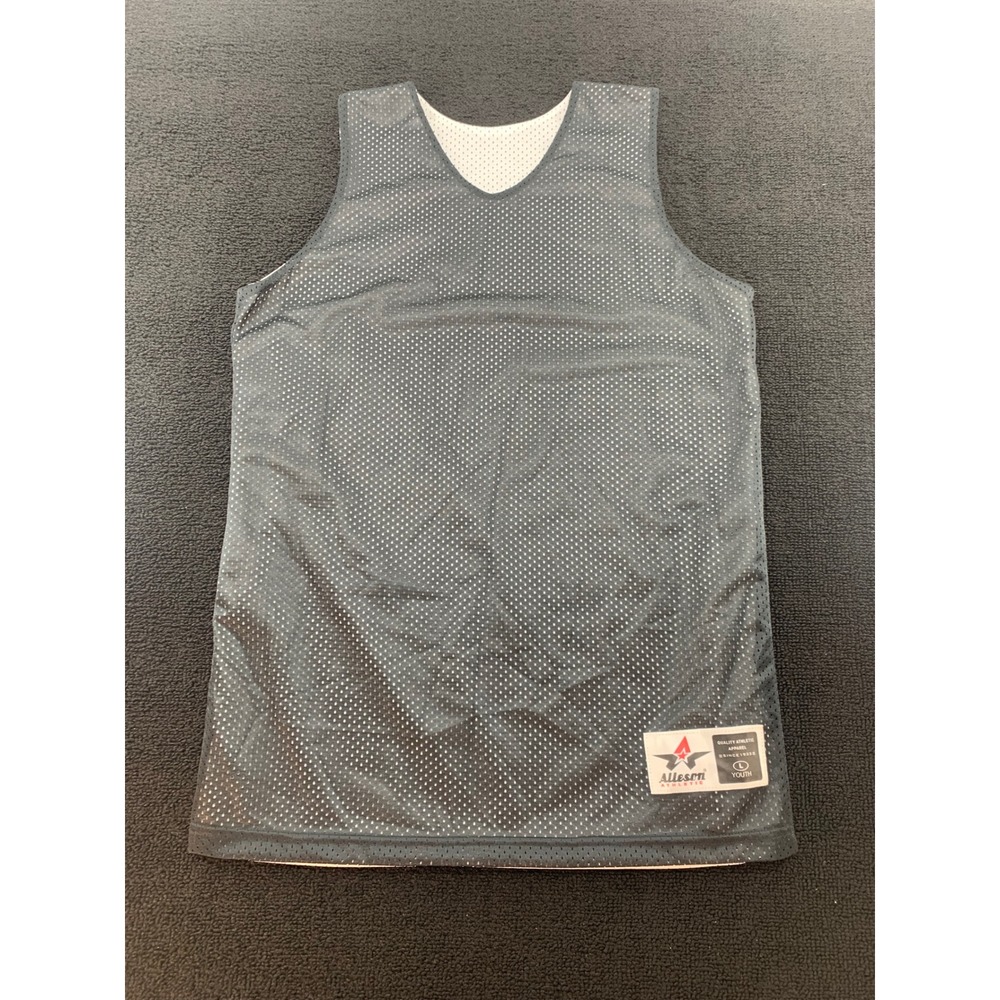 Youth Large‎ Alleson Athletic Reversible Basketball Jersey Tank Top Gray White